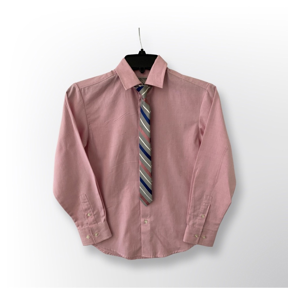 Boys Reaction Kenneth Cole Button Down Shirt with Clip-on Tie (Never been worn)